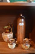 Two Small Doulton Harvest Jugs and and Doulton Floral Jug etc.