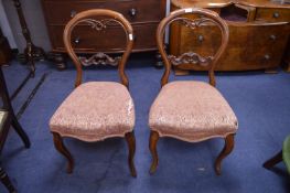 Pair of Balloon Backed Mahogany Chairs