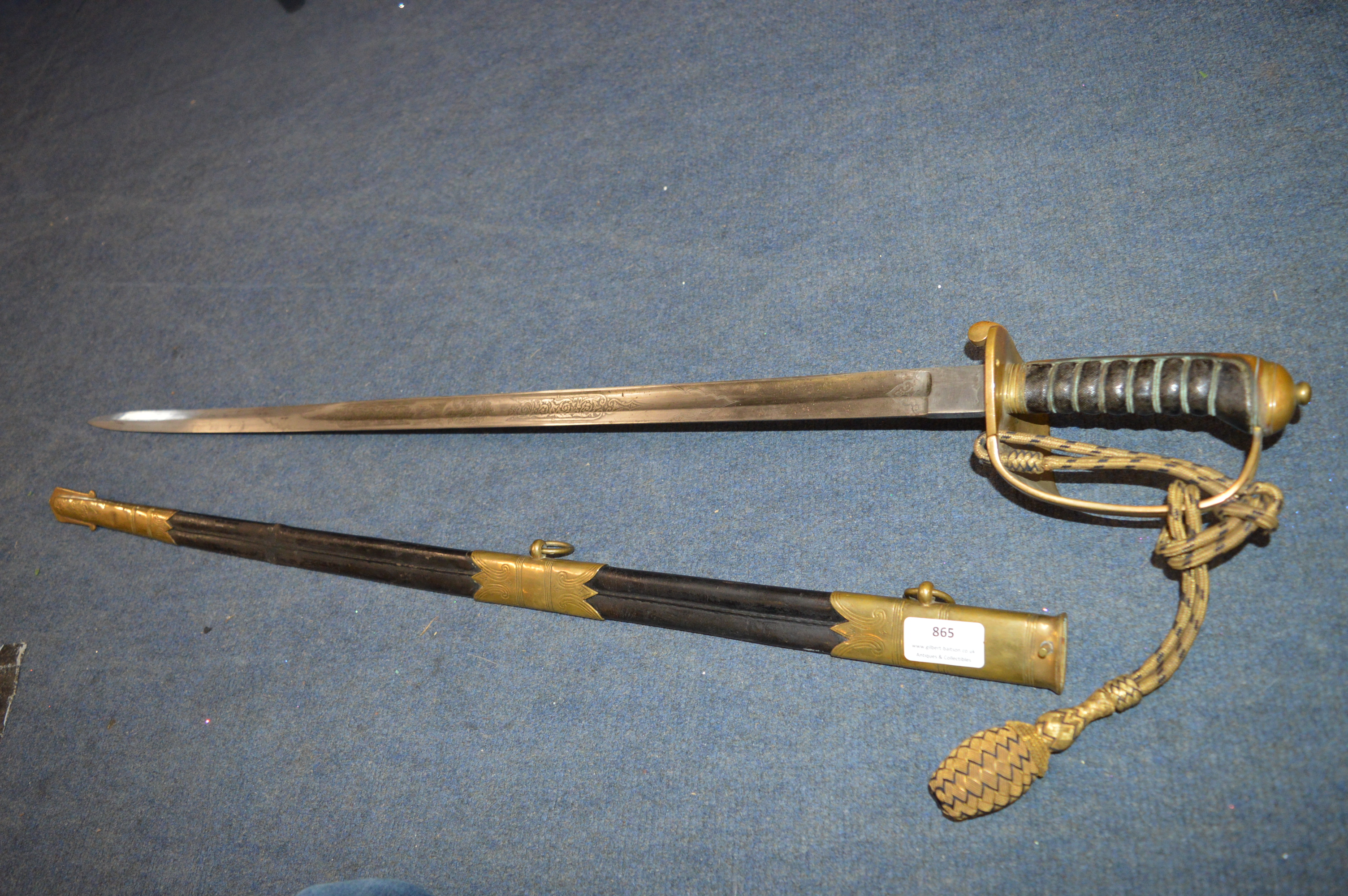 Victorian Naval Dress Sword - Image 2 of 2