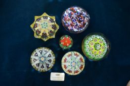 Six French Glass Paperweights