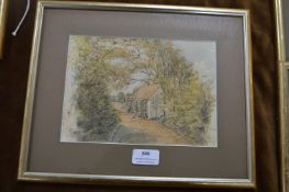 Watercolour Study of a Country Cottage by Louisa Holt