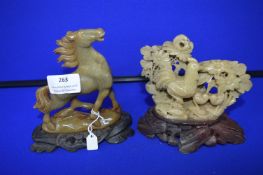 Two Oriental Soapstone Carvings