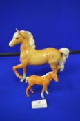 Beswick Palomino Horse & Foal