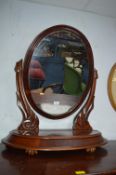 Victorian Mahogany Oval Dressing Table Mirror