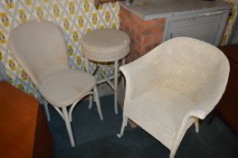 Lloyd Loom Bedroom Chairs and Occasional Table