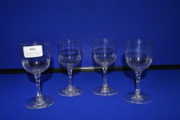 Four Hand Blown Wine Glasses