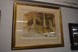 Gilt Framed Russell Flynt Limited Edition Print - Arabian Bathhouse Scene