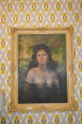 Oil on Canvas Portrait of a Lady after Leon Jean Basile