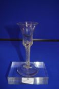 Lead Wine Glass with Multiple Air Twist Stem circa 1750