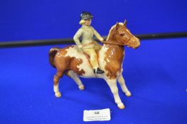 Beswick Skewbald Pony & Rider
