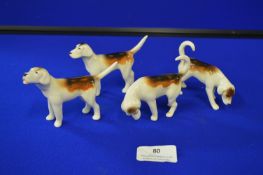 Four Beswick Beagles