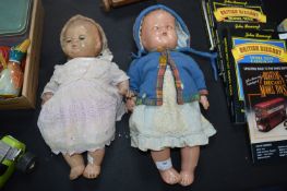 Two Vintage Dolls by BND & Rosebud