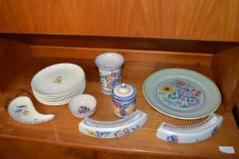 Poole Pottery Vase, Jam Pot, Plates, etc.