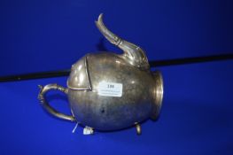 James Dixon & Son Sheffield Silver Plate Teapot with Built-In Stand