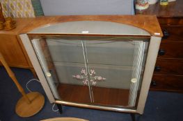 1950's Glazed China Cabinet with Rose Motif