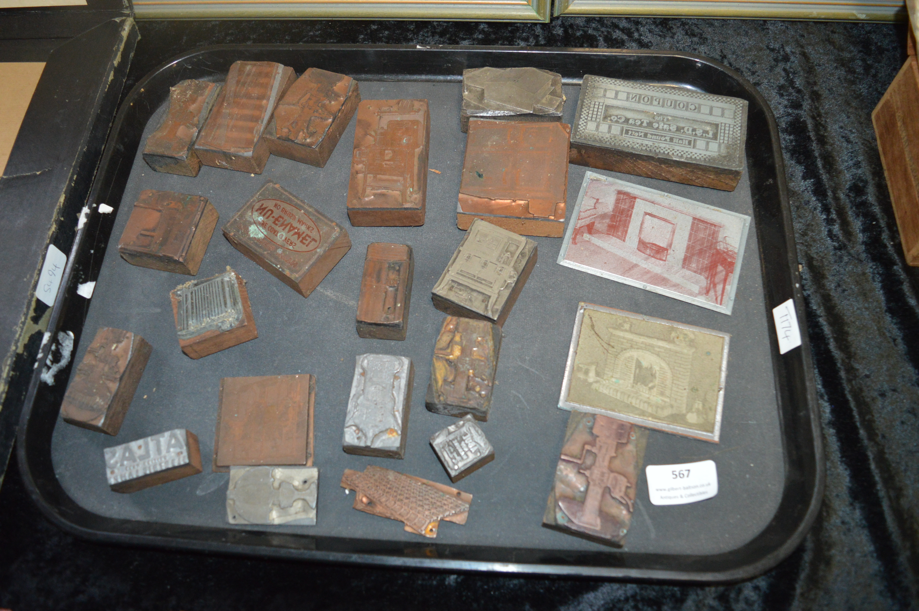 Metal Printing Blocks for Kilner Jars, Factories, etc.