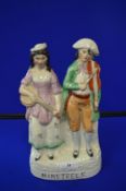 Staffordshire Flatback Figure of Minstrels