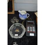 Hull Brewery Whiskey Jug plus Ashtray, Spirit Measures, and a Brass Kegmieser Control Unit