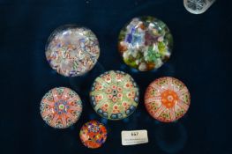 Six French Glass Paperweights
