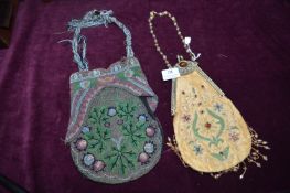 Two Vintage Beaded Purses