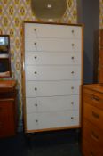 G-Plan Seven Drawer Chest with White Painted Front