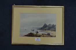 Grand Tour Watercolour Study Coastal Scene by Louisa Holt
