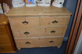Victorian Stripped Pine Two over Two Chest