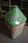 Vintage Green 5 Gallon Castrol Oil Can