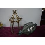 Two Vintage Brass Lanterns