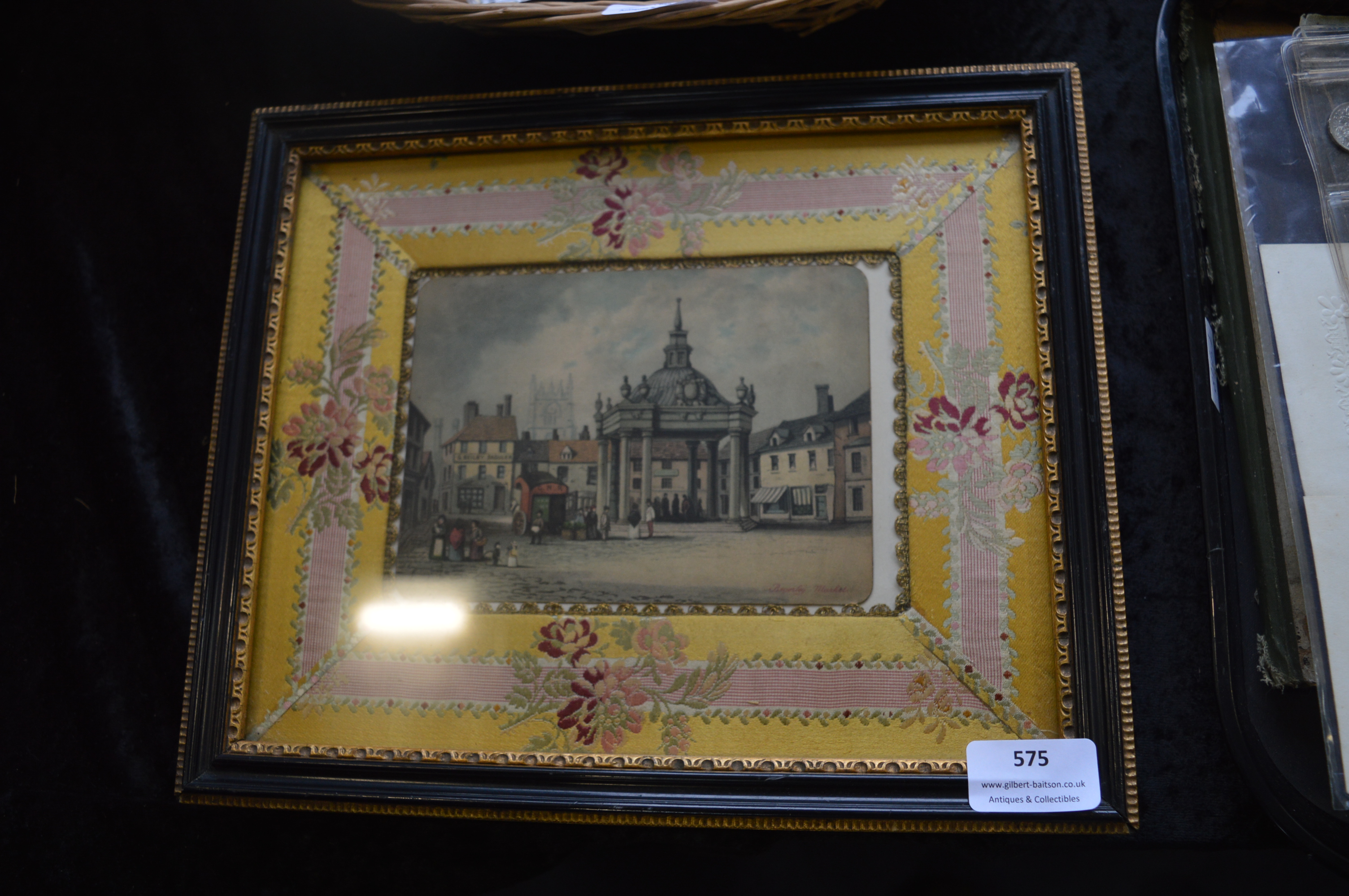 Victorian Framed Card View of Beverley Market