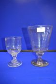 Two Large English Glass Drinking Vessels