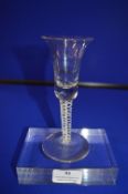 Lead Wine Glass with Air Twist Stem and Central Twist Core circa 1750