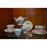 Shelly Old Flowers Design Part Tea Set 8pcs