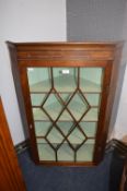 Inlaid Mahogany Astral Glazed Corner Cupboard