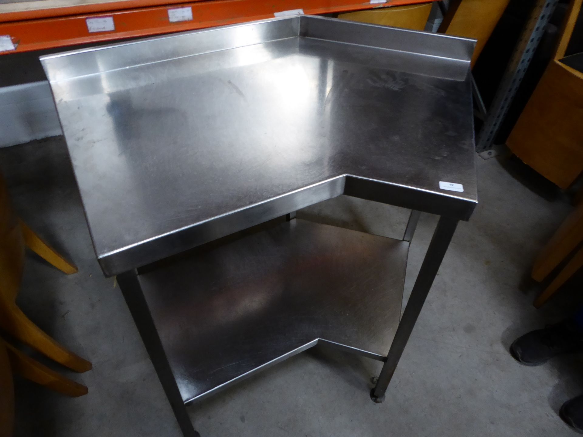 * angled s/s prep bench 1100w x 650d - Image 2 of 2