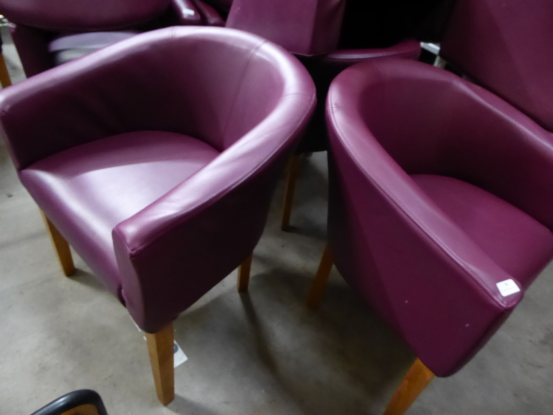 * 3 x purple tub chairs