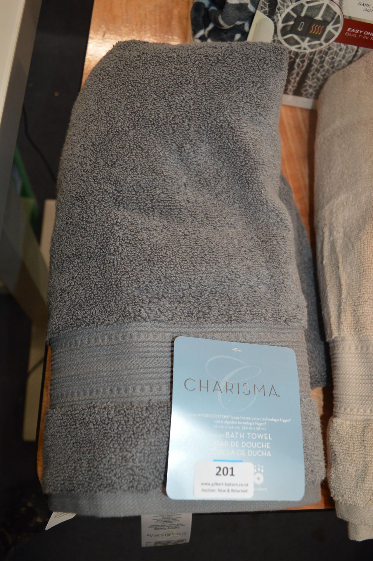 *Charisma Luxury Grey Bath Towel 76x147cm