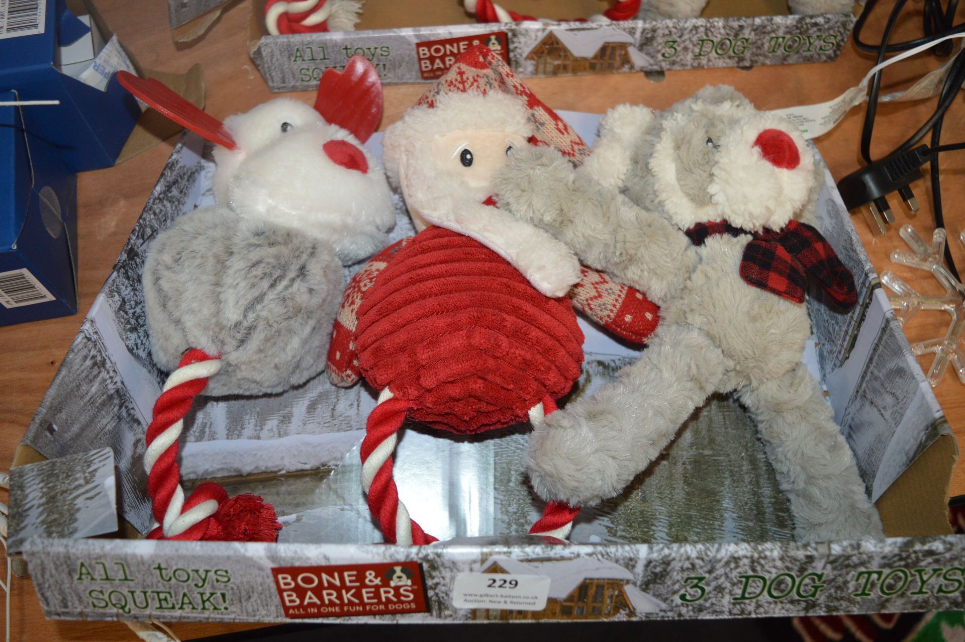 *Bone & Barkers 3 Christmas Dog Toys