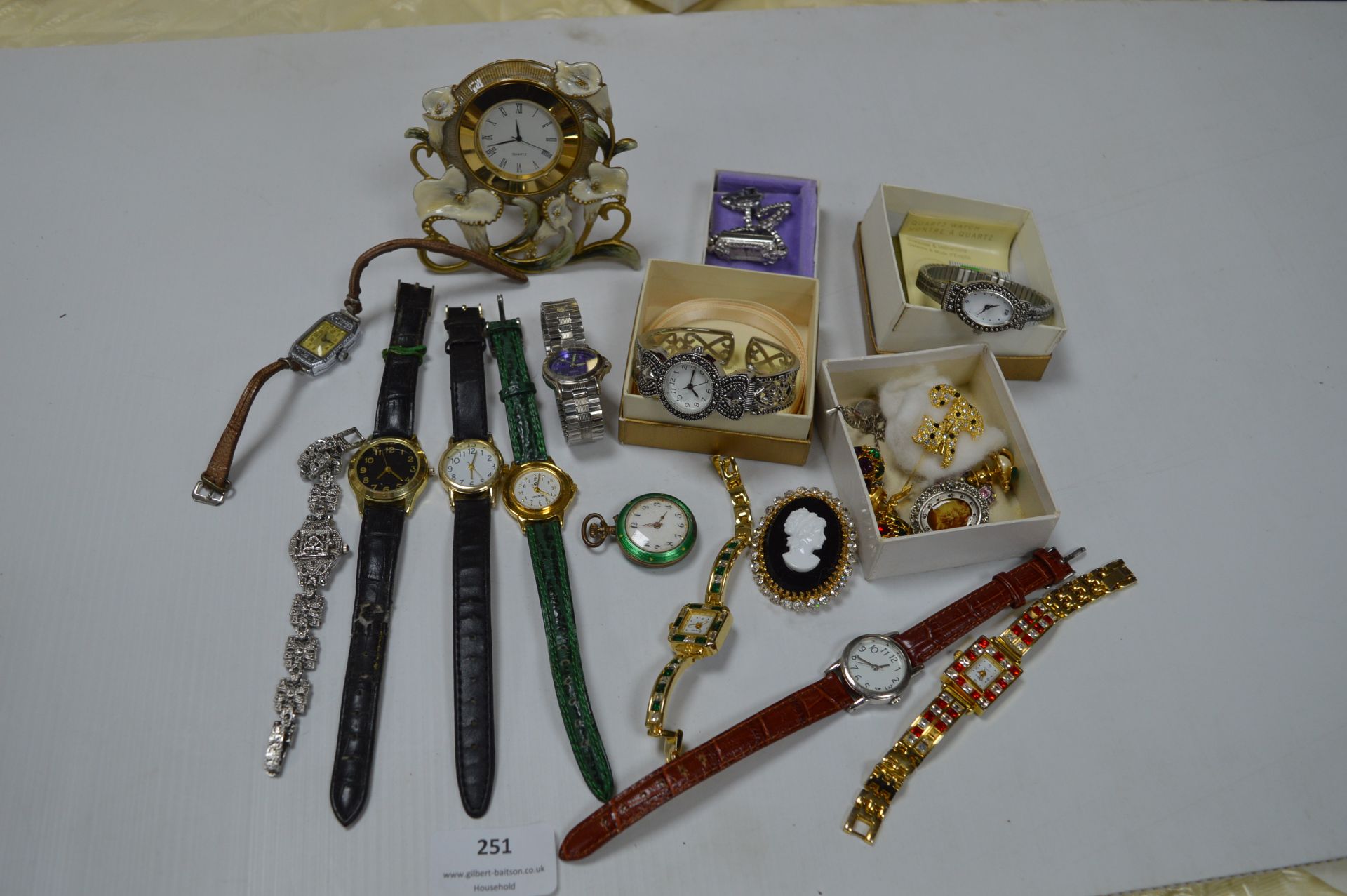 Ladies Wristwatches, Clocks, and Costume Jewellery