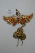 Costume Jewellery Butterfly Brooch plus a Necklace