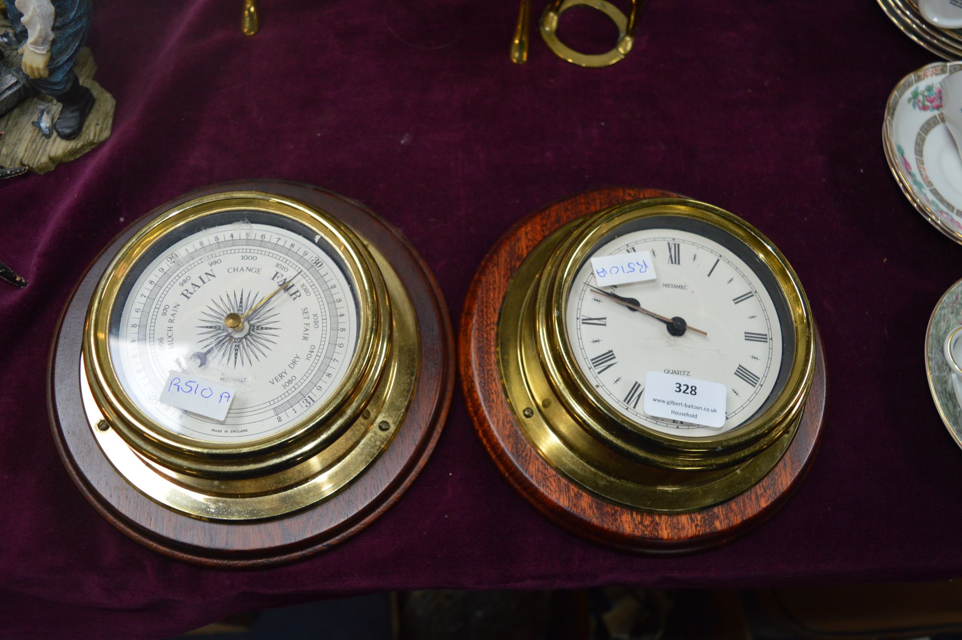 Metamec Barometer and Wall Clock