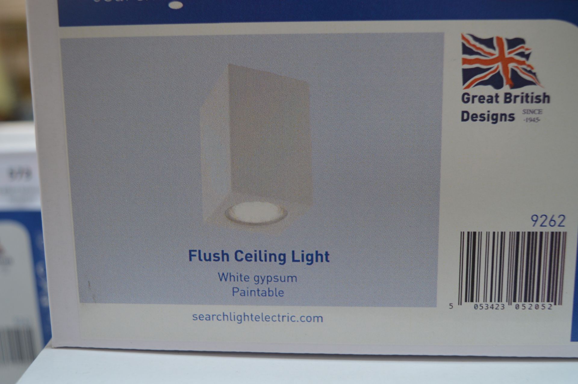 *Flush Ceiling Light in White Gypsum