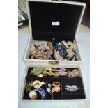 Vintage Jewellery Box and Costume Jewellery