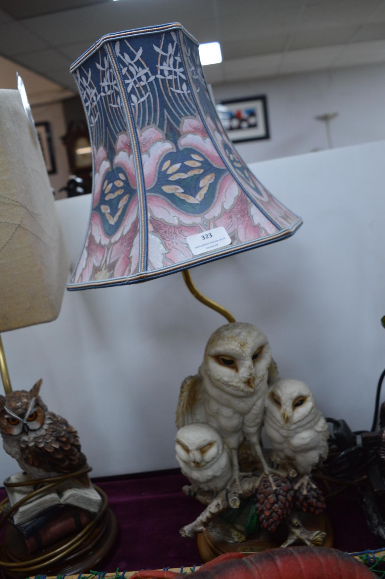 Three Barn Owls Table Lamp