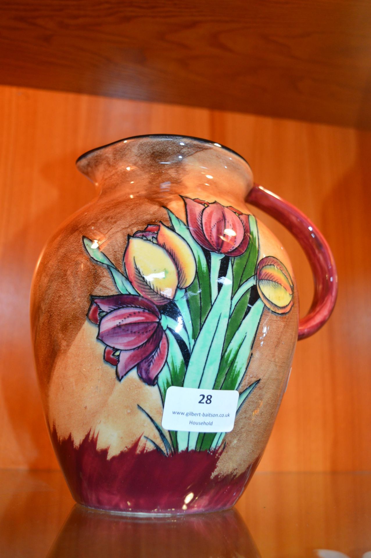 Hand-Painted Tulip Time Jug by H & K Tunstall