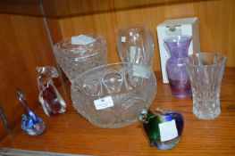 Cut Glass Vases, etc. Including Royal Doulton