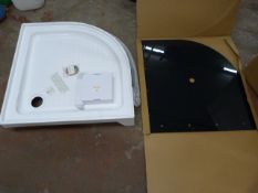 White Fiberglass Shower Tray 90cm