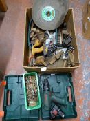 Bosch Drill, Cutting Discs, Assorted Tools