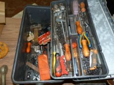 *Toolbox Containing Tools, Chainsaw Chain, and Sha