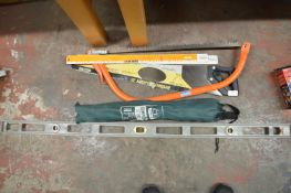 Saws, Camping Stool, and a Spirit Level